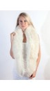 White - Cream fox fur scarf